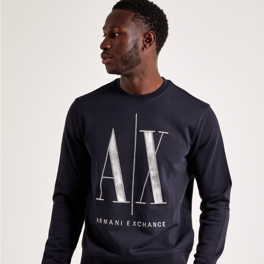 Armani Exchange Men's Navy Crewneck Sweater